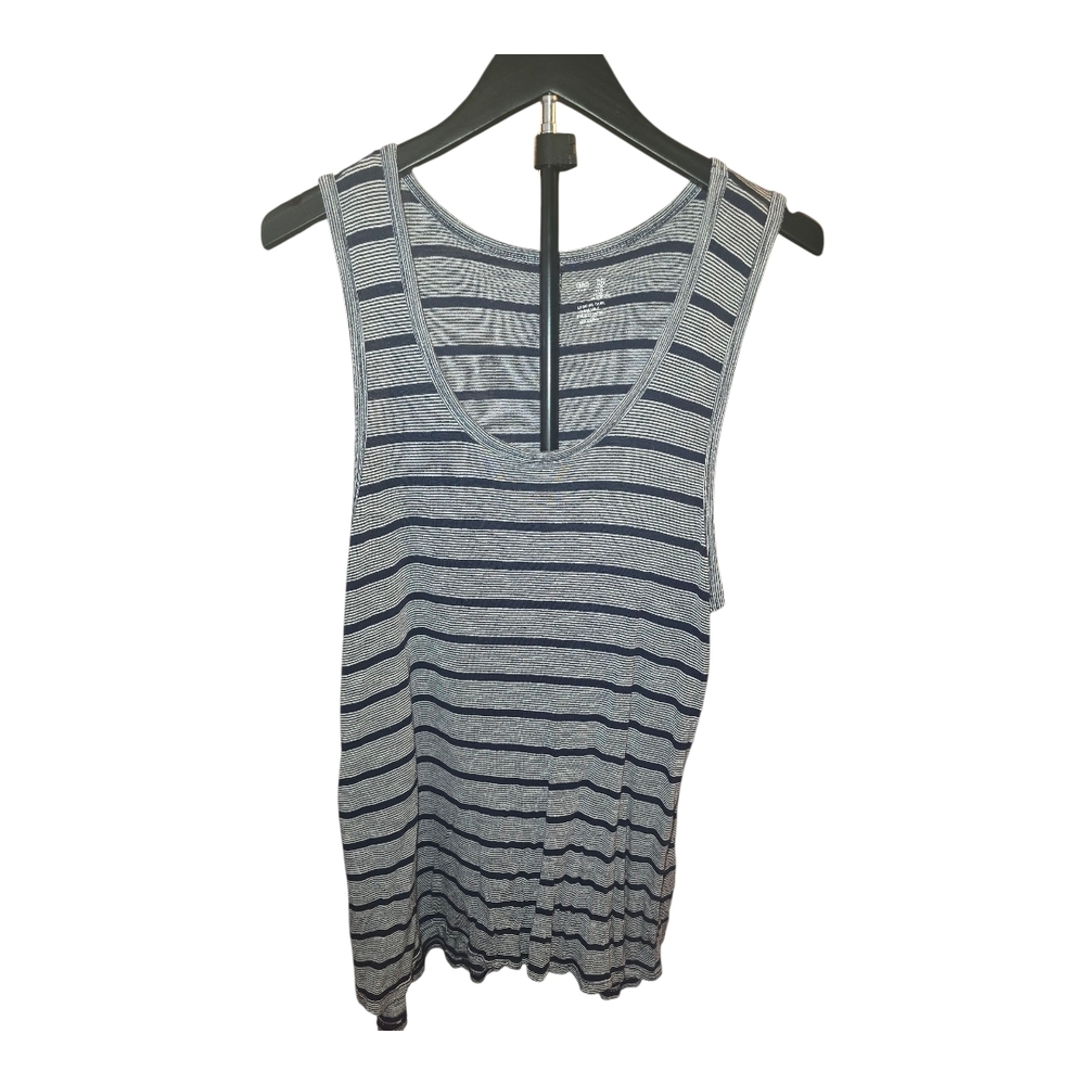 GAP Navy and Gray Striped Tank Top